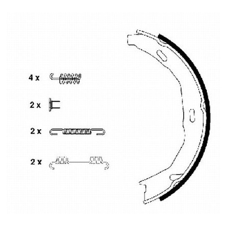 Pagid Brakes Parking Brake Shoe Set, 355050771 355050771